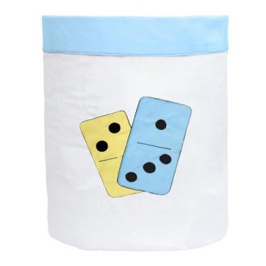 Imagem de Cesto Organizador Para Brinquedos  - Bebê & Enxoval, Dominó Amarelo