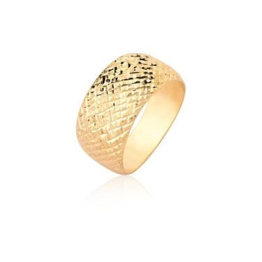 Imagem de Anel Chapa Largo Abaulado Ouro 18k Puro Amarelo 10mm  Ac19 - MAEHLER J