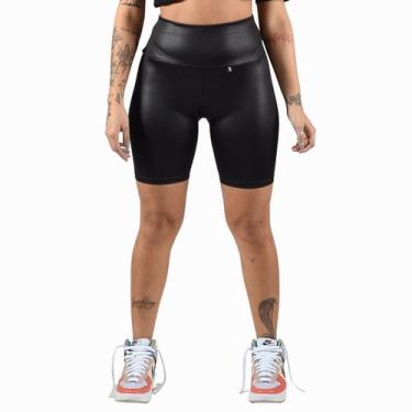 Imagem de Bermuda Lisa Short Biker Cirrê Poliamida Ciclista Feminina - Deliriyou