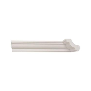 Imagem de Kit com 15 Barras Rodateto de Poliestireno 4,5cm X 50mm Liso 30m Branco
