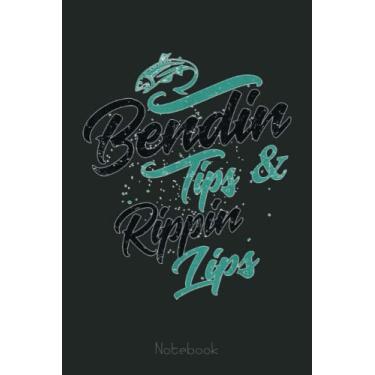 Imagem de Funny Rippin Lips Bass Pro Fishing Gift Men Women Fishermen Notebook: Retro Funny Fishing Notebook Fishing 6x9-110 Lined Pages / 60 Sheets: Notebook Journal for Fishing Lover, Fisherman