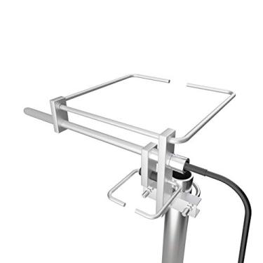 Imagem de Antena de loop horizontal de banda dupla GRA‑YG2443 resistente 220/435 MHz | Estação base de 800 W, alto ganho (4 dB VHF / 5 dB UHF), compacta de 8 x 8 polegadas