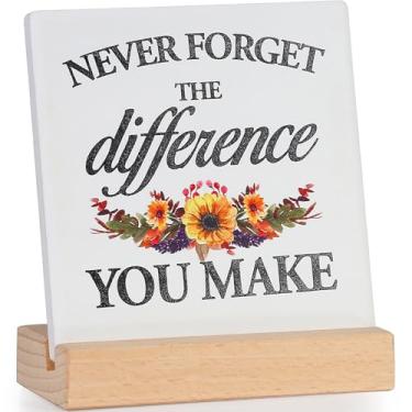 Imagem de MAIBAOTA Presentes inspiradores para mulheres e homens, presentes de incentivo para amigos, colegas de trabalho, funcionários, placas de cerâmica, citações positivas, presentes motivacionais para