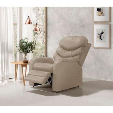 Imagem de Poltrona Papai Mamãe Vovo Estetica Linho Bege - Moderna