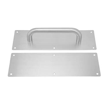 Imagem de Puxador de Placa de Tração de Aço Inoxidável 304 - Puxador de Porta Corta-fogo para Porta de Passagem - Design Durável e Elegante para Fácil Acesso