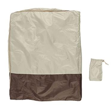 Imagem de Capa Protetora para Cama Dobrável Portátil à Prova d'água - Uso Interno e Externo, café e Design de Bloco Colorido (Akozonherku7g56m-11)