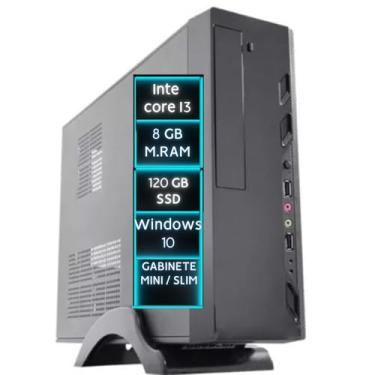 Imagem de Mini Pc Computador Cpu Desktop Intel Core I3 8GB Ram SSD 120GB WI-FI DCP-001