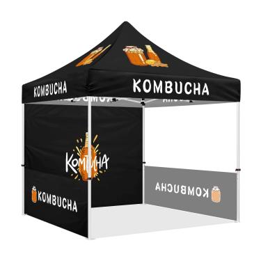 Imagem de Tenda de dossel personalizada 25 x 25 cm com logotipo comercial e opções de parede lateral para Kombucha (ou qualquer design personalizado)