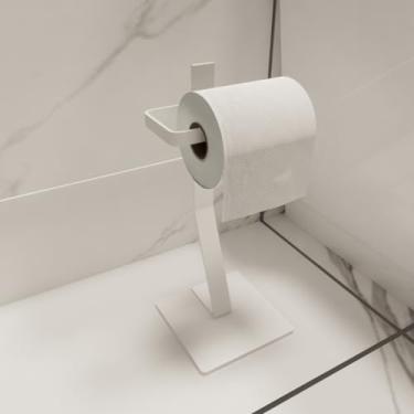 Imagem de Porta Papel Higiênico Chão Papeleiro Lavabo Branco