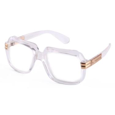 Imagem de Newbee Fashion - IG 80's RUN DMC Old School Rapper Hip Hop DJ Óculos, Transparente/dourado, Tamanho �nico
