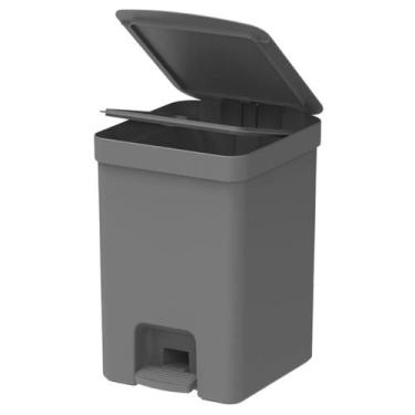 Imagem de Lixeira Para Cozinha Banheiro Escritório Esconde Saco Com Pedal 12L Ci