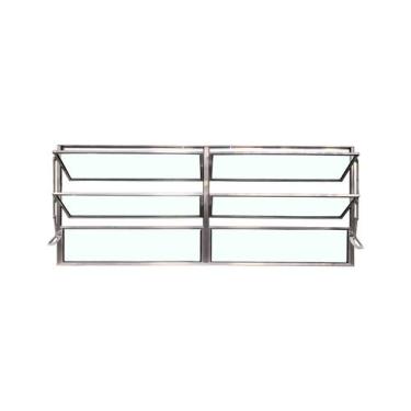 Imagem de Vitro Basculante 60 x 120 Alumínio Brilhante 2 Seções Linha Esmeralda 