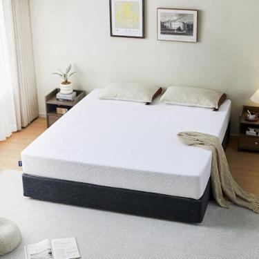 Imagem de Aosha Colchão de tamanho duplo, colchões de espuma viscoelástica de gel de 16/20 cm, colchão médio firme para dormir fresco, alívio de pressão certificado pela CertiPUR-US em uma caixa (20 cm,