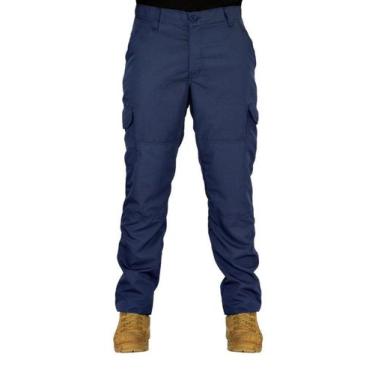 Imagem de Calça Cargo Tática Militar Masculina 6 Bolsos Reforçada - AQUILES, Azu