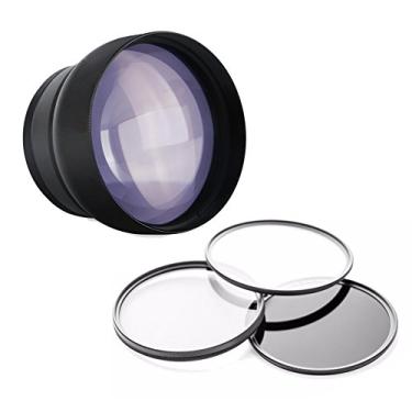 Imagem de Lente teleobjetiva de alta definição Canon VIXIA HF R600 2,2X + kit de filtro de 3 peças de 43 mm + anel de passo 43-58 + kit de limpeza Nw Direct de 5 peças