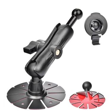 Imagem de VAUBORTTI Suporte GPS para Garmin Suporte de esfera de 17 mm com suporte, compatível com painel GPS e Fish Finder Striker 4, braço de alumínio, adesivo de rotação de 360° e instalação de parafuso