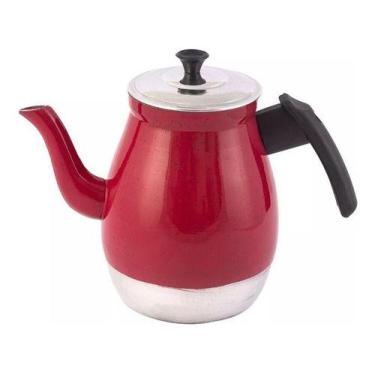 Imagem de Bule Vermelho 1.5 Litros Para Café Chá - Multi Aluminio, Vermelho