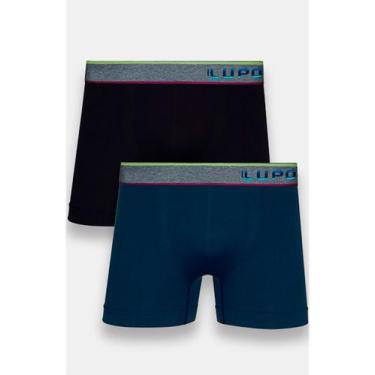 Imagem de Kit/2 Cueca Boxer Lupo 00784-088 Masculina Algodão Com Elastano T. P/G
