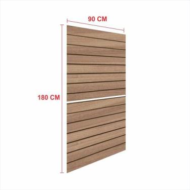 Imagem de Painel canaletado 18mm amadeirado escuro altura 180 cm comp 90 cm - E-