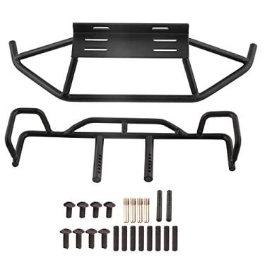 Imagem de QANYEGN Amortecedor traseiro dianteiro de metal, pára-choque de esteira RC, pára-choque traseiro dianteiro para carro de esteira RC escala TF2 TF1 1/10