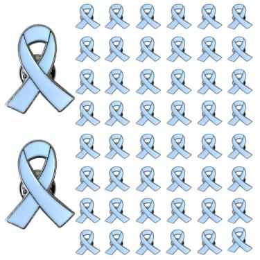 Imagem de 100 pinos de fita branca Alfinetes de conscientização do câncer de pulmão câncer ósseo cegueira vítimas de terrorismo e adoção conscientização esmalte lapela broches, Ferro, Sem Pedra Preciosa
