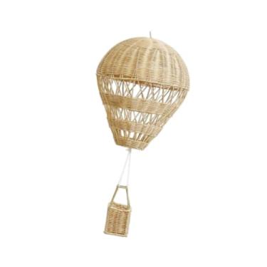 Imagem de simhoa Rattan Hot Air Balloon Wall Decor Modern Craft, único, Ornamentable Wall Wall Pendurado para Domer Room Wedding Office Apartment