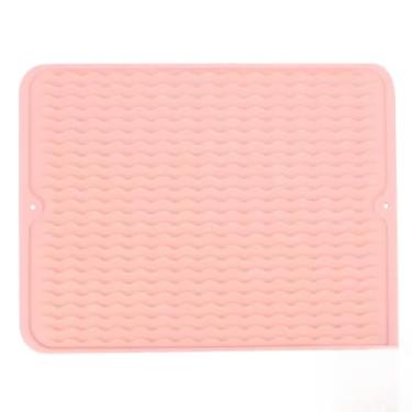 Imagem de Descanso De Panela E Louça Escorredor De Silicone Tapete Pia(Rosa)