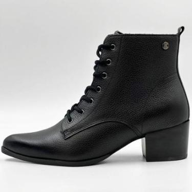 Imagem de Bota Bottero Cano Curto com Cadarço Salto Médio Feminina-Feminino