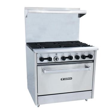 Imagem de Fogão Americano a Gás Natural Baixa Pressão Venâncio 6 Bocas com Forno FA6F