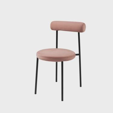 Imagem de Cadeira Base de Aço e Assento e Encosto Estofados Roll