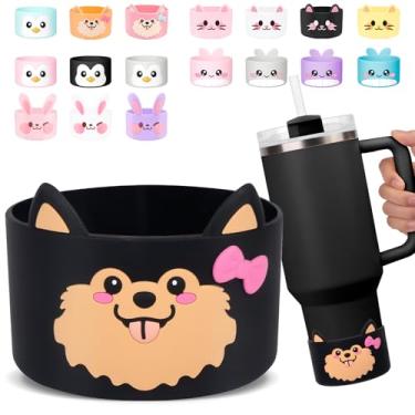 Imagem de Tizuxa Para Stanley Boot, bota de silicone para cachorro fofo Stanley Cup 1,134 g Quencher Adventure Tumbler, bota de garrafa de água para Stanley Iceflow 20 850 g, Stanley Cup Boots Acessórios Capa