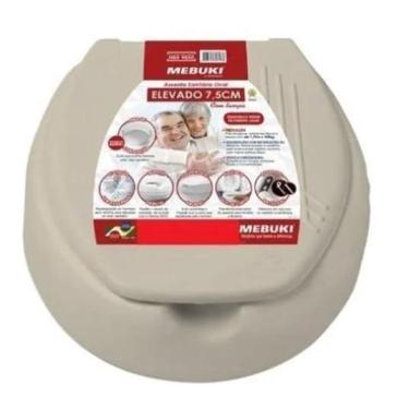 Imagem de Assento Elevado 7,5 Cm Com Tampa Areia