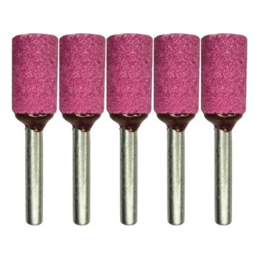 Imagem de Kit 5 Peças Ponta Montada Rosa Para Retifica C 196 25 X16mm Rebolo - P