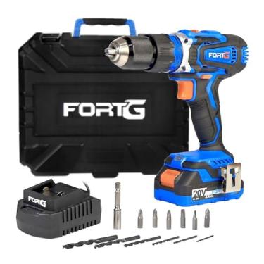 Imagem de Furadeira Parafusadeira Impacto 1/2" Polegadas 20V Bateria e Maleta - FortG