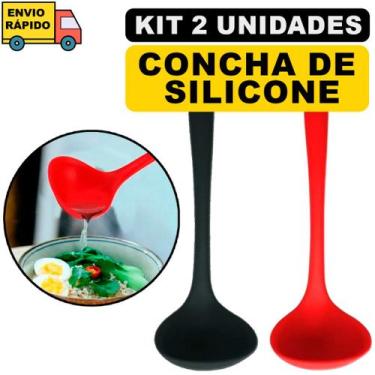 Imagem de Kit 2  Conchas Espátulas De Silicone Utensílios  Para Feijão E Aliment