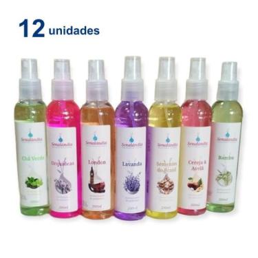 Imagem de Kit 12 Aromatizador Ambiente Spray de Borrifar no Ar de 200ml Marca Se