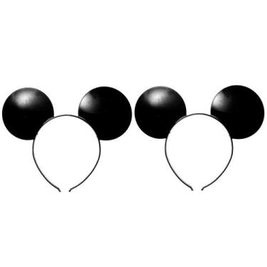 Imagem de Kit 2 Tiara Arquinho de Orelhas do Tipo Mickey para Festa infantil Ani