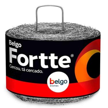 Imagem de Arame Farpado Fortte Belgo 500 Metros Zincado 1,6mm Para Cerca 350 Kgf