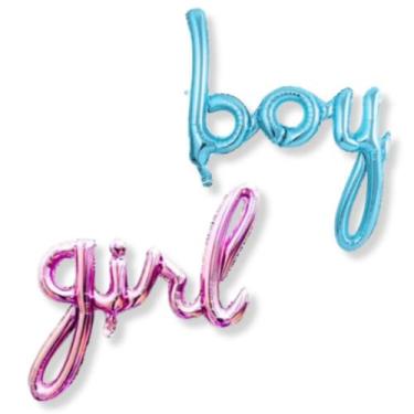 Imagem de Balão Metalizado Chá Revelação Boy Girl Festa Decoração - Crgfestas, G