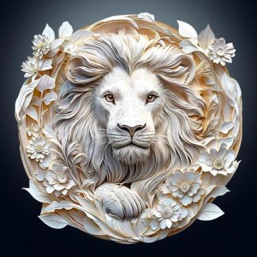 Imagem de Quebra-cabeça de madeira Pijesaksa 3D Paper Lion 100 peças para adulto
