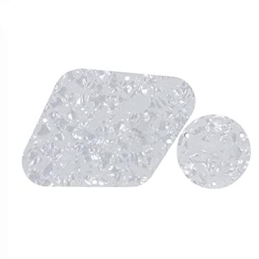 Imagem de ROZILO Placa de controle LP e placa de interruptor capa de cavidade Pickguard para Epiphone Les Paul White Pearl feito na China