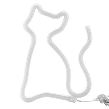 Imagem de Sinal de néon em forma de gato com luz neon LED arte decorativa para festa de casamento USB alimentada por bateria sinais neon iluminação interna (#11)