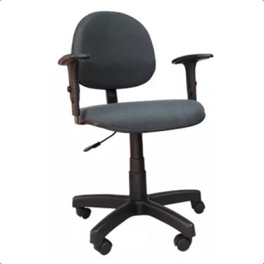 Imagem de Cadeira Executiva Giratória de Escritório Ergonômica com Braço Espuma Injetada D45 Madeira Pinus Suporta 120kg - Home Gourmet