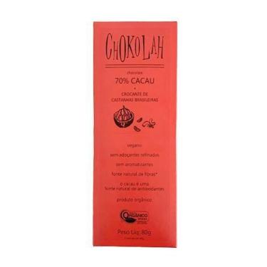 Imagem de Chocolate Ao Leite 70% Cacau Castanhas Orgânico Chokolah 80G