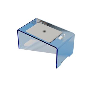 Imagem de Mesa de Centro Mesa de acrílico transparente com janela, sala de estar, quarto, tatami, mesa curta, sofá criativo, mesa lateral Mesa de Chá(Blue)