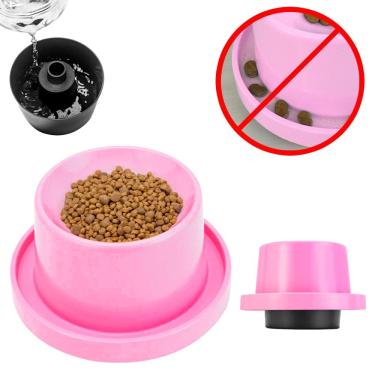 Imagem de Comedouro para Gato Antiformiga Higiênico Elevado com Base Antiderrapante Plástico Ergonômico