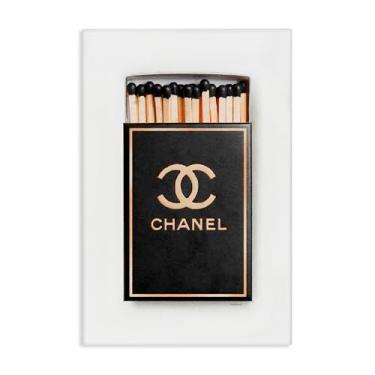 Imagem de Stupell Industries Black Mod Fashion Matches Canvas Wall Art Design por Amanda Greenwood, 16 x 24