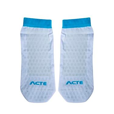 Imagem de Acte, Meia para Pilates - Branco e Azul Turquesa Claro
