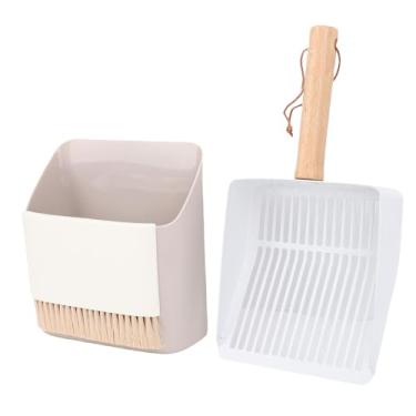 Imagem de Scop de Lixo de 3 Em 1 Gato, Montagem de Parede Scooper de Areia de Aço Inoxidável Caddy Kitty Caddy Scooper Com Uma pá de pá Pequena Vassoura para a Praia de Jardim de Casa