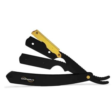 Imagem de OMWAH - Navalha De Barbear Profissional Lâmina Reta (Trava Giratória)